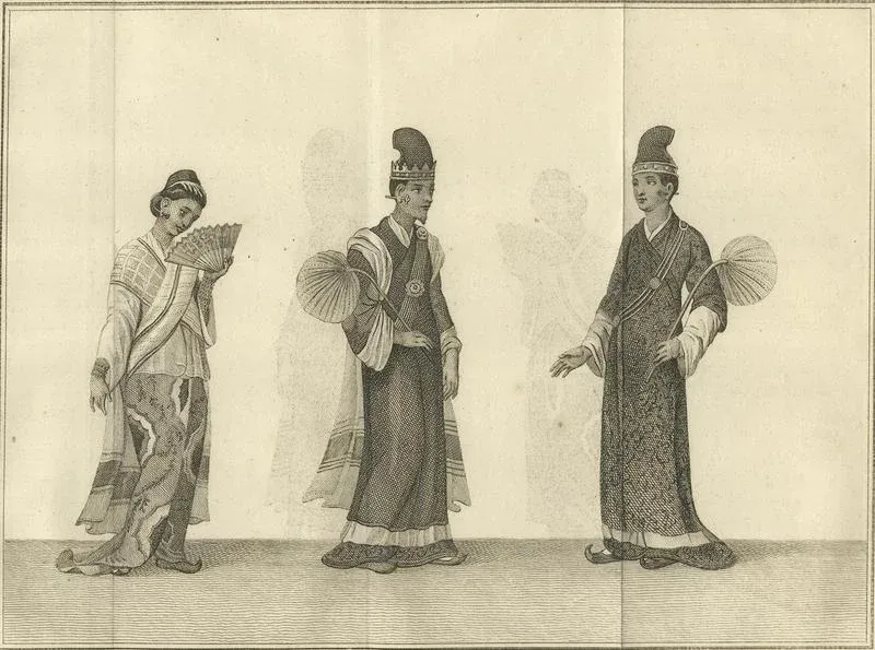 Burmese Official and Wife and Secretary in Ceremonial Dress, 1800, Paper |  Chairish