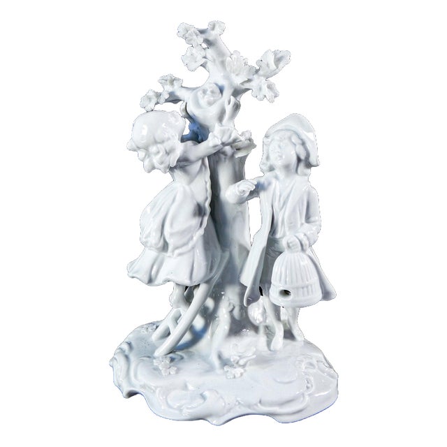 Porcelain Country Scene Sculpture from Capodimonte For Sale