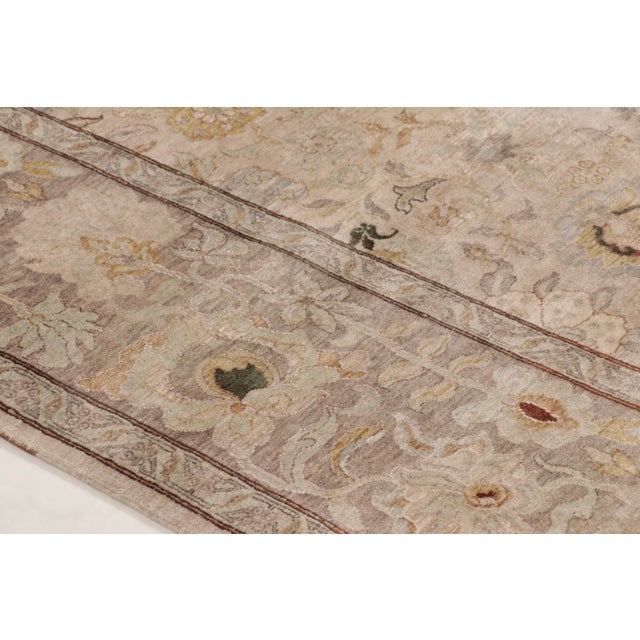 Rug & Kilim Contemporary Oushak Style Floral Rug in Beige Hues, by Rug & Kilim, India For Sale - Image 4 of 10