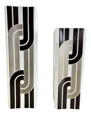 German Ceramic Vases by Hermann Schwahn for Hutschenreuther, 1970s, Set of 2