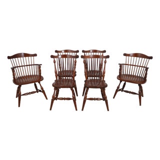 Set of 6 Duckloe Colonial Style Windsor Dining Chairs For Sale