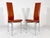 These stylish Italian chairs were designed by Giancarlo Vegni and Gianfranco Gualtierotti for Fasem. Chrome steel frames...