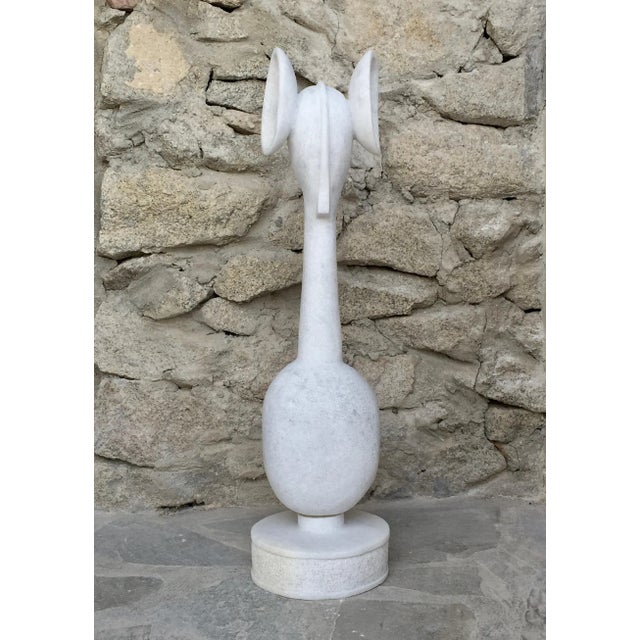 Echo hand carved marble sculpture by tom von kaenel dimensions: d12 x w18 x h76 cm materials: marble tom von kaenel,...