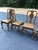 Queen Anne Set of 6 Vintage Queen Anne Style Dining Chairs in Distressed Leather For Sale - Image 3 of 8