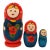 Vintage 1960s Hand-Painted Russian Matryoshka Nesting Dolls – Set of 3 For Sale