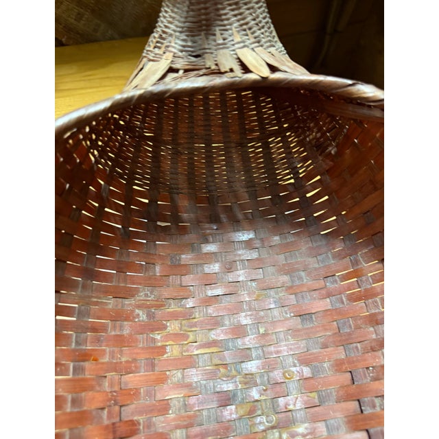 Mid 20th Century Large Woven Wicker Bird Basket For Sale - Image 10 of 12
