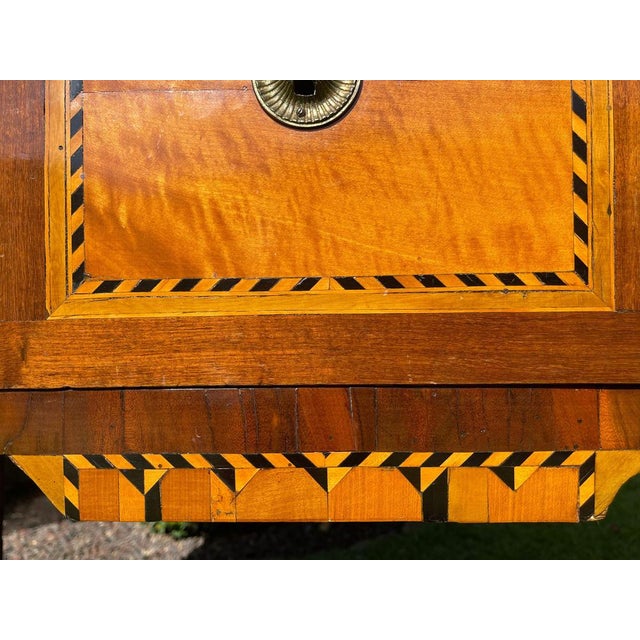 18th Century Louis XVI Marquetry Commode with Marble For Sale - Image 6 of 18