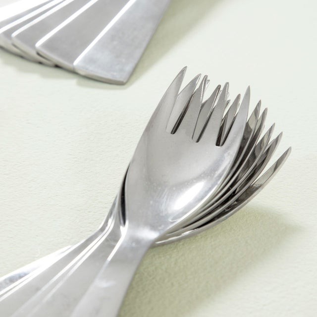1970s Cutlery Set by Gio Ponti for Arthur Kropp Berndorf, 1970s, Set of 28 For Sale - Image 5 of 7