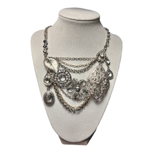 Silver Tone Statement Necklace