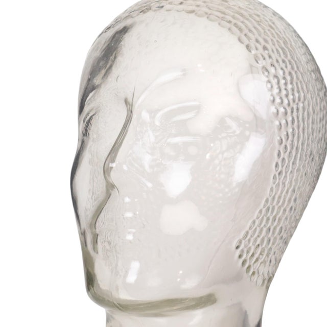 Vintage Militaria Glass Shop Display Head, 1960s For Sale - Image 10 of 13