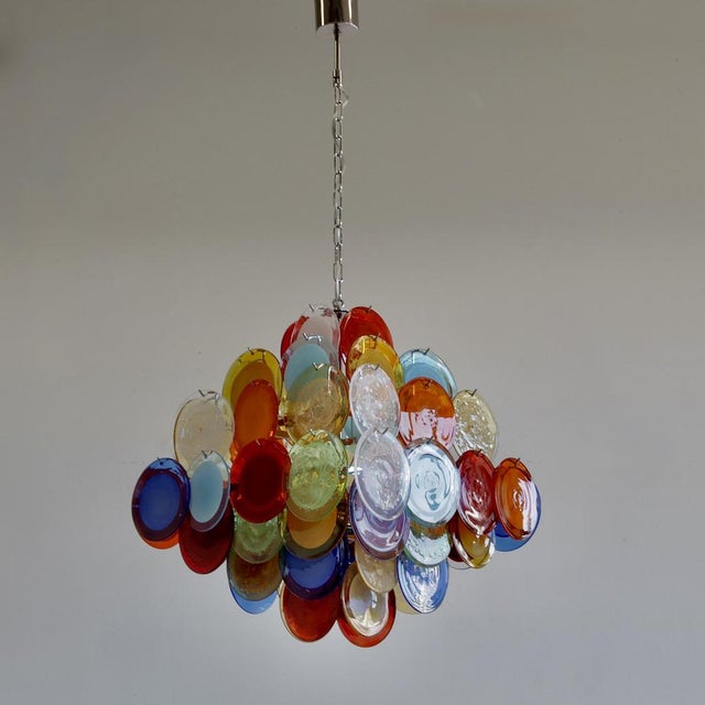 1980s Vintage Murano Glass Chandelier from Vistosi, 1980s For Sale - Image 5 of 7