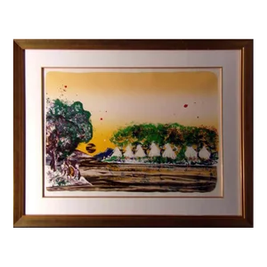 Earl Biss "Sunrise on the Whistling Waters" Framed Hand Signed