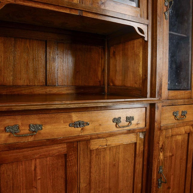 Art Nouveau Two-Body Display Cabinet For Sale - Image 5 of 9