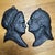 Black Mid 20th Century Pair of Colonial Revival Black Cast Iron Wall Silhouettes, a Pair For Sale - Image 8 of 10