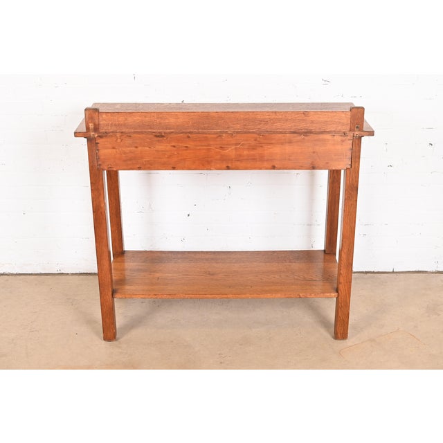 L. & J. G. Stickley Antique Mission Oak Arts & Crafts Buffet Server, Circa 1900 For Sale - Image 11 of 12