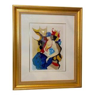 Orig. Signed Itzchak Tarkay Grace II 1999 Screen Print Serigraph Limited Edition For Sale