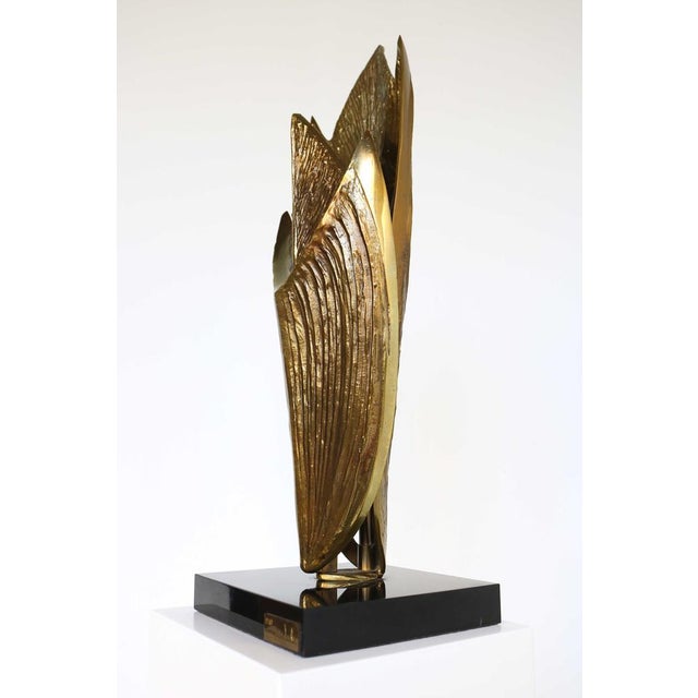 Metal Cythere Bronze Table Lamp by Chrystiane Charles for Maison Charles, France, 1970s For Sale - Image 7 of 18