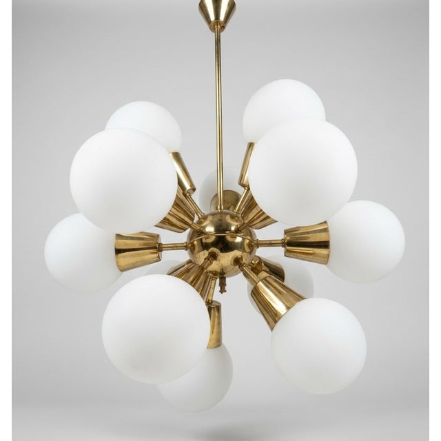 Mid-Century Sputnik Chandelier in Glass from Kamenický Šenov, Czechoslovakia, 1960s For Sale - Image 4 of 5