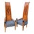 Pair of Vintage Art Deco Style Burl Right/Left High Back Chairs For Sale