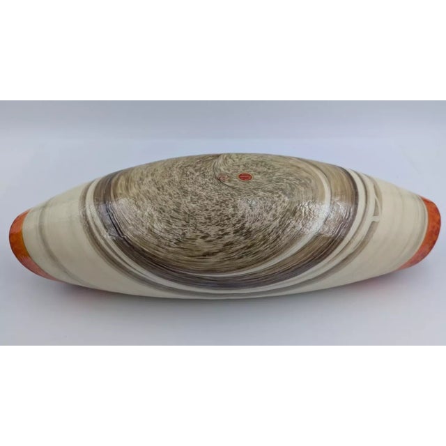 Large Yalos Murano Folded Glass Centerpiece Bowl, Italy For Sale - Image 10 of 12