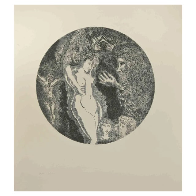 Gianpaolo Berto, Divine Providence, Etching, 1970s For Sale