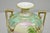 Antique Nippon Hand Painted Porcelain Windmill Scene Green Small Bolted Vase For Sale - Image 4 of 13