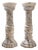 Pair of Vintage Neoclassical Carved Marble Pedestals With Spiral Columns For Sale
