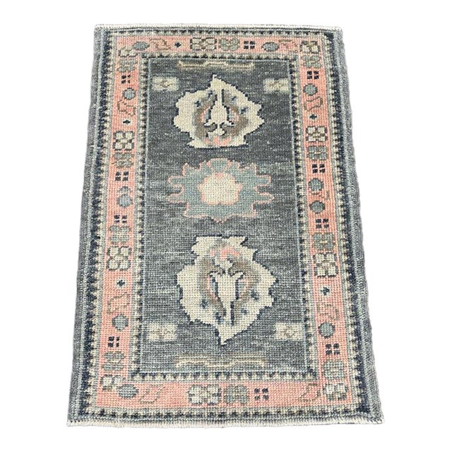 Turkish Oushak Rug 2'3" x 3'4" For Sale
