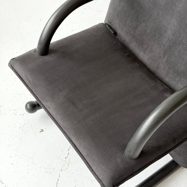 c. 1980s. Italy. Price is for the set. Contact us if you’d like to purchase a single item. Black microsuede with rocking...