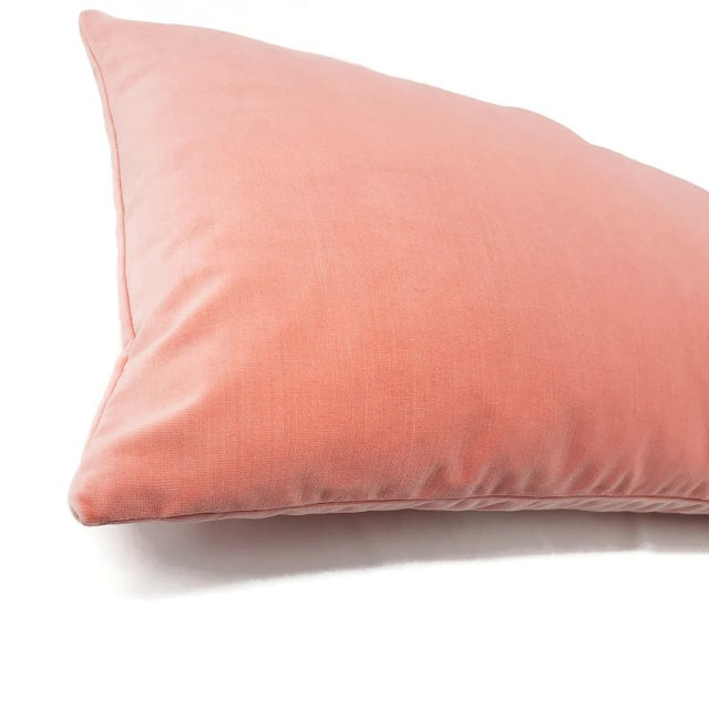 Contemporary Kate Spade Calmative in Persimmon Velvet Lumbar Pillow Cover For Sale - Image 3 of 6