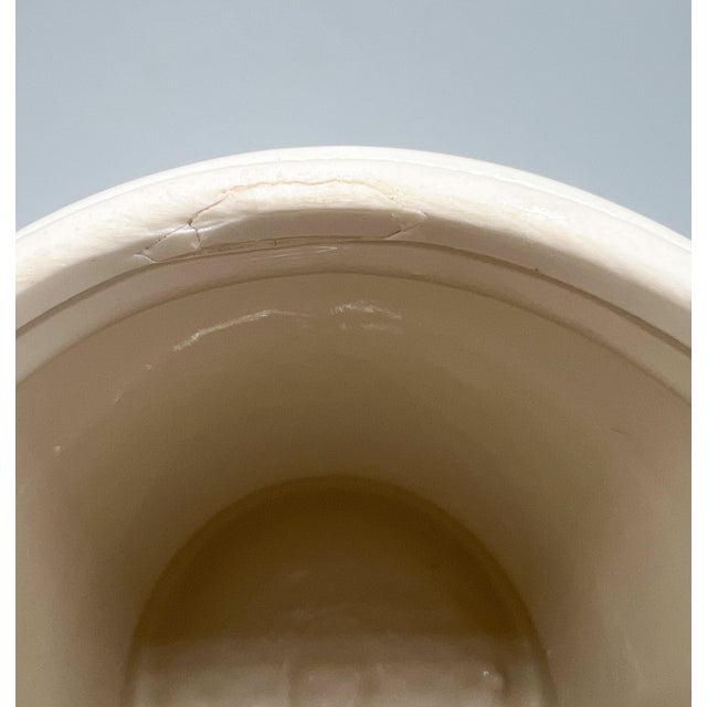 Vintage Blair Apothecary Jar Radix Palmae Christi With Lid – Ceramic Pharmacy Jar – Medical Caduceus – Neoclassical Pharmacy Decor For Sale - Image 13 of 14