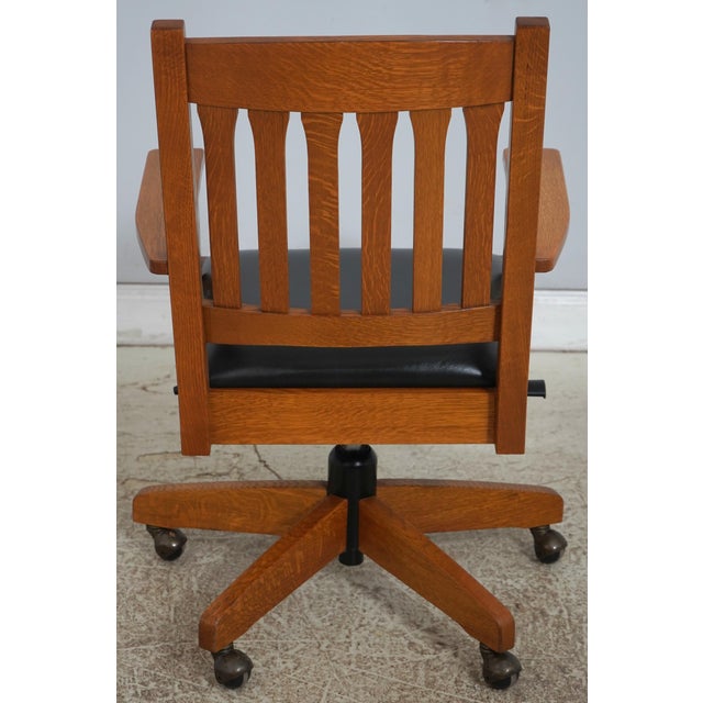 Stickley Stickley Arts & Crafts Mission Oak Office Chair For Sale - Image 4 of 18