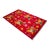 Authentic 1940s Turkish Rug 5x10 Vibrant Red Mid Century Modern Organic Wool Carpet For Sale