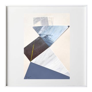 "Im Blue 6" Original Mixed-Media Collage on Paper by Zac Woodie For Sale