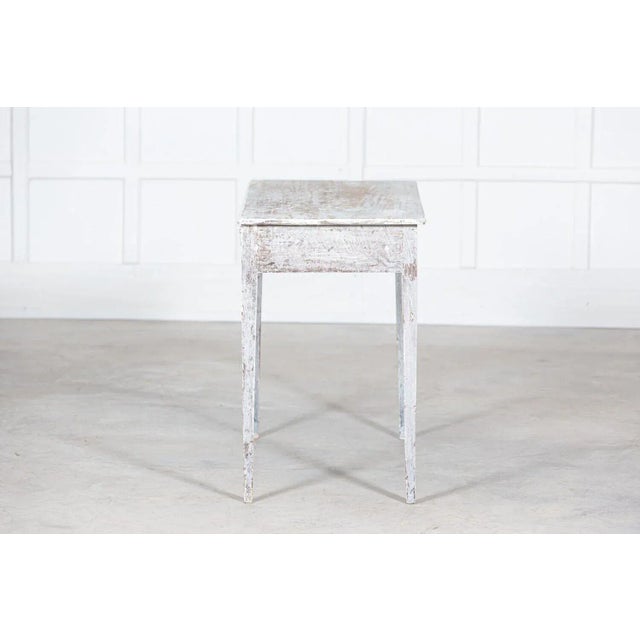 Wood 19th Century Swedish Dry Scraped Mahogany Side Table For Sale - Image 7 of 12