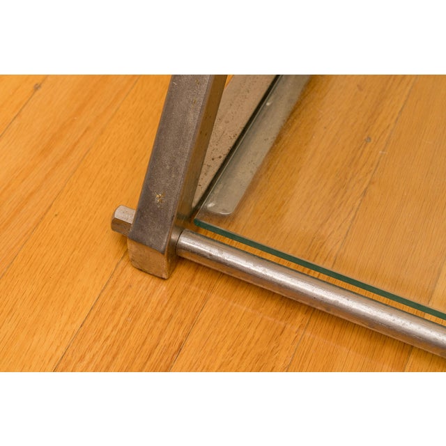 Vintage Iron and Glass Mid-Century Three-Shelf Étagère For Sale In New York - Image 6 of 9