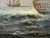Vintage Maritime Seascape Oil Painting With Dutch Ships Nautical Naval Art For Sale - Image 4 of 9