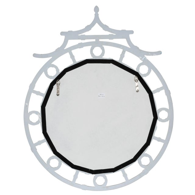 Spritely Home Reena Pagoda Round Wall Mirror For Sale - Image 4 of 12