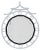Spritely Home Reena Pagoda Round Wall Mirror For Sale - Image 4 of 12
