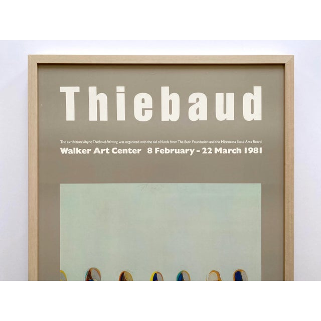 This Wayne Thiebaud very rare vintage 1981 Pop Art lithograph print custom framed museum exhibition poster " Shoe Rows "...