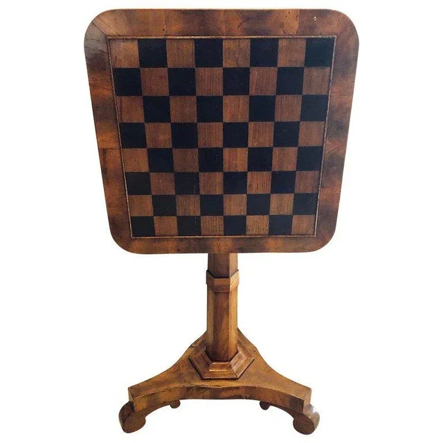 A 19th Century English Tilt Top Game Checkerboard or Card Table For Sale - Image 11 of 11