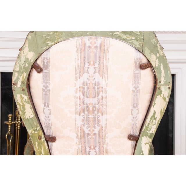 18th Century Authentic 18th Century Venetian Carved Wood and Gesso Hall Chair For Sale - Image 5 of 18