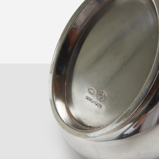 Silver-Plated Alpacca Sugar Bowl and Creamer by Gio Ponti for Fratelli Calderoni - A Pair For Sale - Image 9 of 18