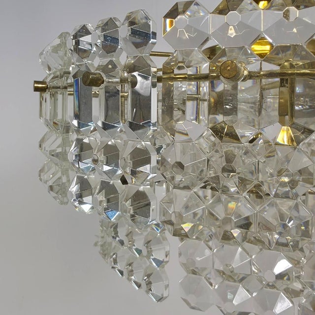Mid-Century Modern Mid-Century Three-Layered Glass Kinkeldey Chandelier, 1960s For Sale - Image 3 of 6