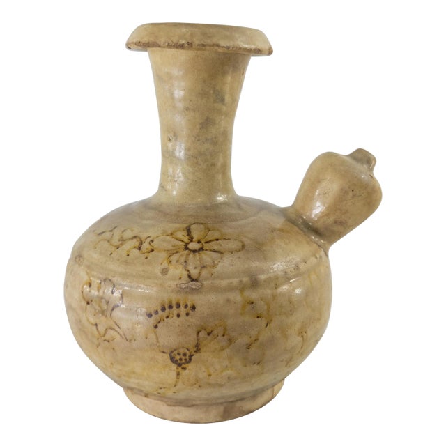 18th or 19th Century Chinese Asian Pottery Kendi Pouring Vessel For Sale
