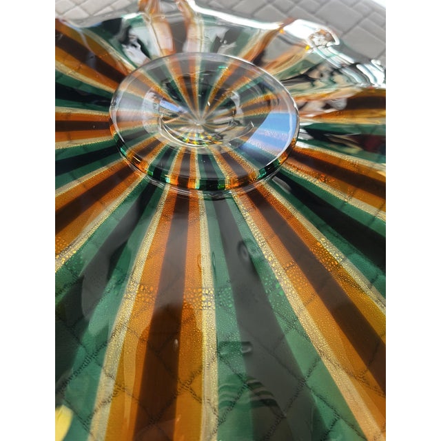 Round Murano Glass Centerpiece Plate, 1980s For Sale - Image 11 of 12