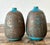 Vintage Glazed Ceramic Scored Vases - A Pair For Sale - Image 11 of 12