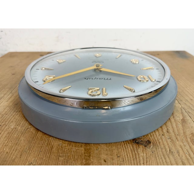 Vintage Indian Mechanical Wall Clock from HES, 1960s For Sale - Image 14 of 18