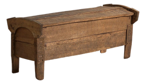 Antique Primitive Storage Bench in Wood, Central Europe, 1850