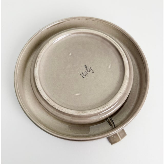 Taupe Italian Ashtray Catchall by Baldelli For Sale - Image 8 of 8